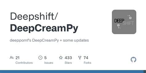 Deepshift/DeepCreamPy: deeppomfs DeepCreamPy + some。